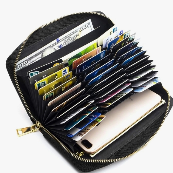 ANDOILT Genuine Leather Wallet for Women Men RFID Blocking Credit Card Holder - Picture 4 of 15